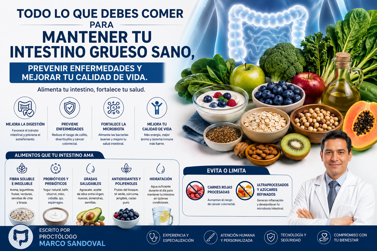 Alimentos que ayudan al Colon